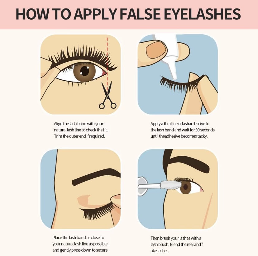 Manga Style Full Strip Eyelashes 4 pairs