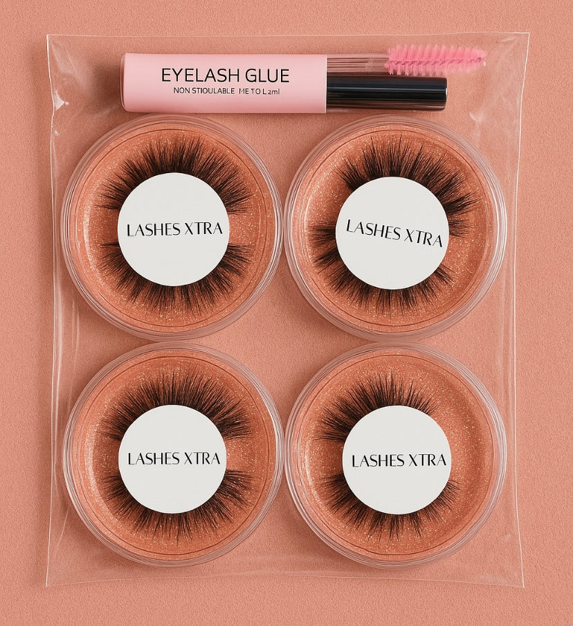 Manga Style Full Strip Eyelashes 4 pairs
